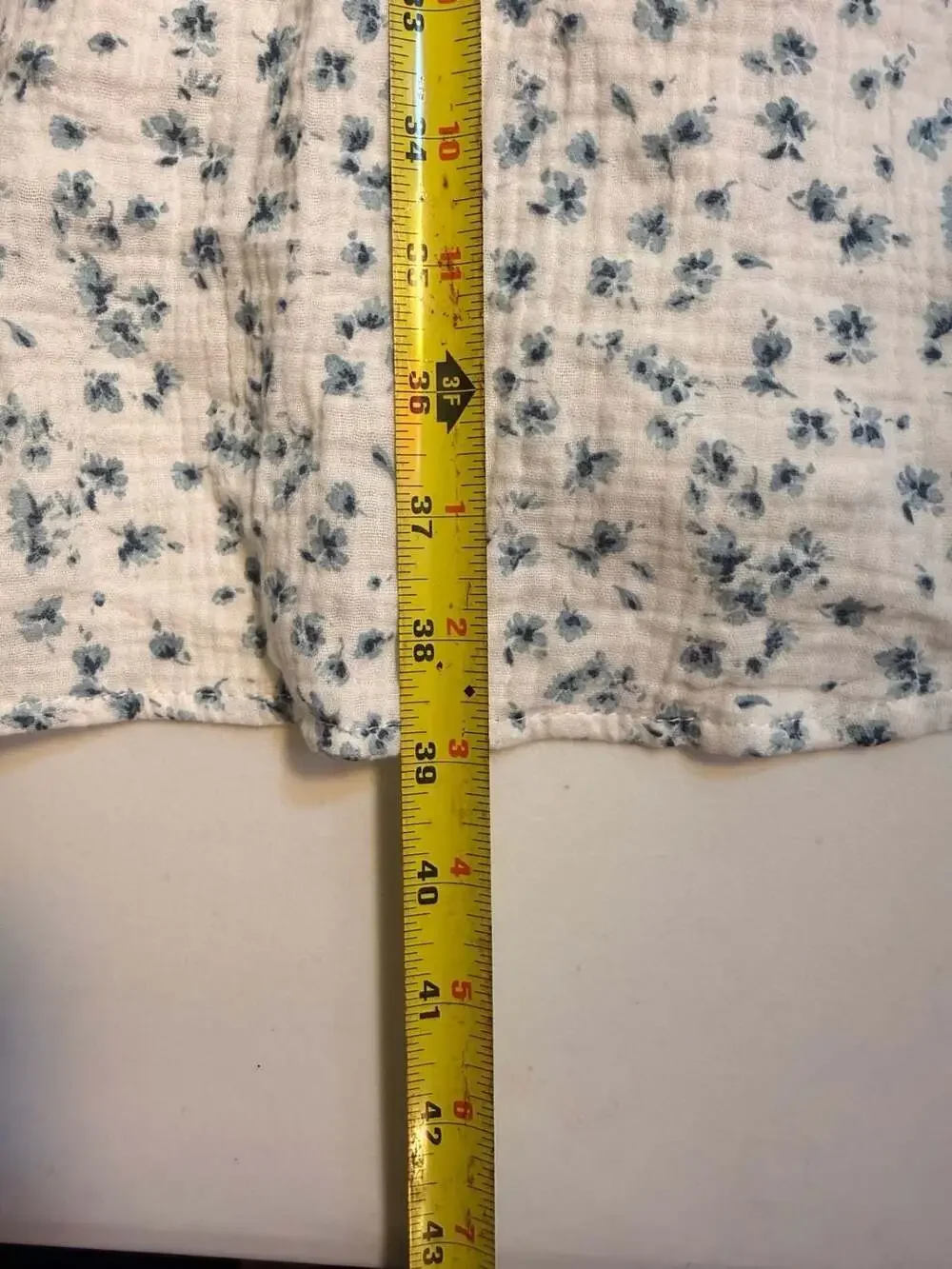 Torrid Smocked Button Down Midi Dress in Blue Floral Gauze - Picture 7 of 7